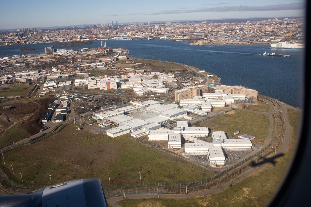 Aerial photo of Rikers Island