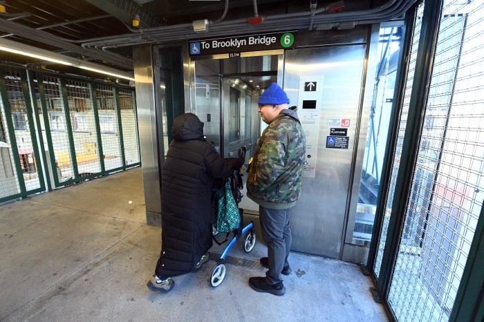 Historic Bronx subway station gets makeover and is now ADA-accessible 3 people going into a Bronx subway station elevator