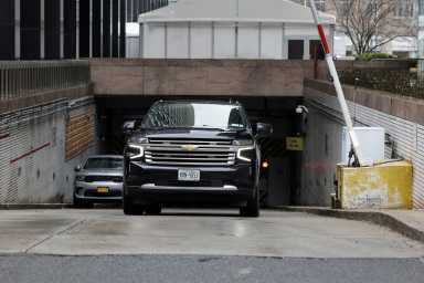 Car with Mayor Adams leaves meeting with fed border czar Tom Homan