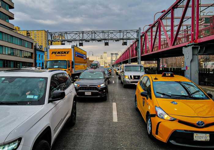 Congestion pricing: Memo blunder leads USDOT to boot federal lawyers who claimed Trump admin's case is weak 4 Congestion pricing toll gantries Williamsburg Bridge