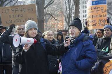 Housing advocates rally against Mayor Adams' block of CityFHEPS housing voucher reforms as legal battle intensifies 48 Edward Josephson, supervising attorney with the Civil Law Reform Unit at The Legal Aid Society, speaks at a Feb. 4, 2025 rally over a legal battle impacting housing vouchers in NYC.