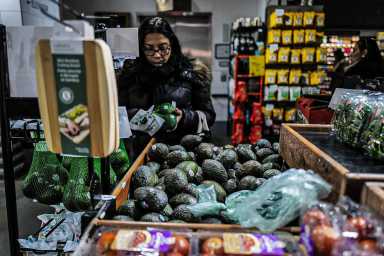 More New Yorkers going into debt due to rising food costs, poll finds 27 Shopping for groceries in Manhattan on March 4, 2025.
