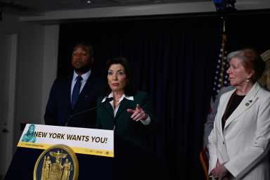 Hochul looks to support federal workers axed by 'Elon Musk and his clueless cadre of career killers' 30 "New York wants you" Governor Hochul said to federal workers impacted by the DOGE federal layoffs.