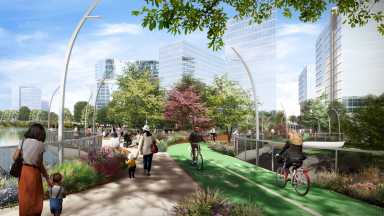 Queens pols and Mets' owner pave the way for Flushing Skypark greenway at Metropolitan Park 9 Rendering of Flushing Skypark in Queens near proposed Metropolitan Park