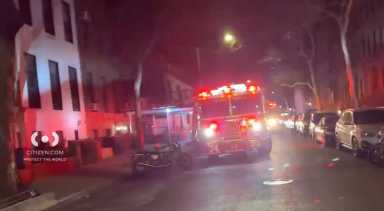 Upper West Side apartment fire leaves one woman dead, another critically wounded 5 Fire truck at scene of Upper West Side fire