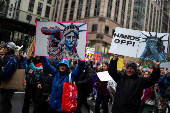 Rally in Manhattan to protect the rule of law