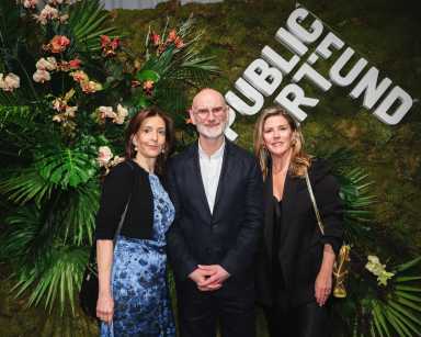 Public Art Fund’s spring gala blooms at the Metropolitan Pavilion 11 Susan Freedman, Nicholas Baume and Elizabeth Fearon Pepperman at the Public Art Fund gala on April 9, 2025.
