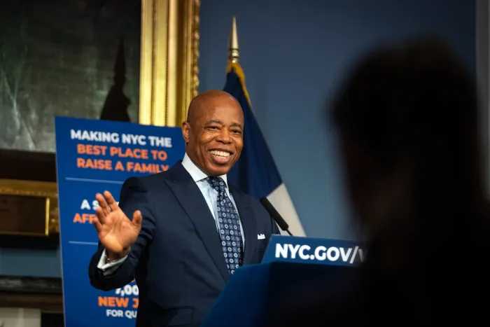 Adams administration announces advance payment of $5.4 billion to nonprofits.