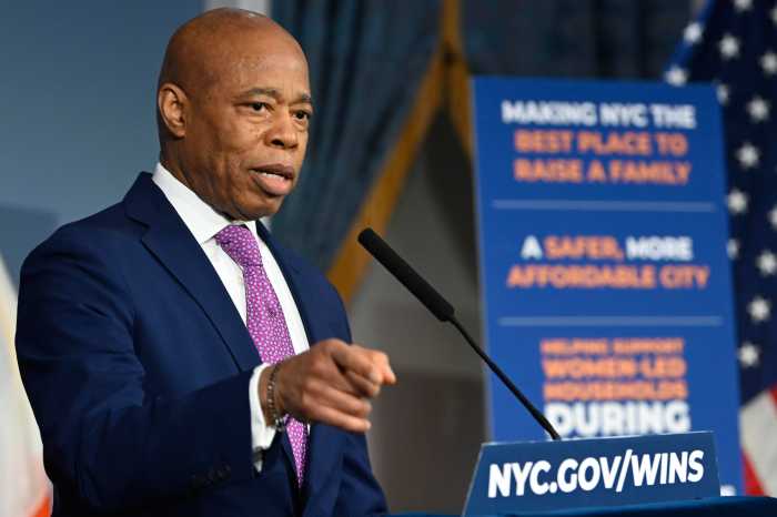 NYC Mayor's Race: Eric Adams attacks frontrunners Cuomo, Mamdani over management and public safety 6 Mayor Eric Adams speaking at City Hall on 2025 NYC Mayor's Race
