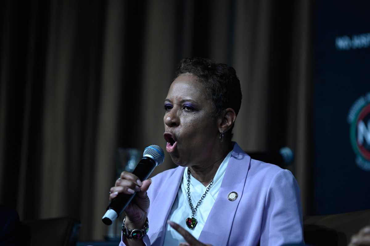 NYC Mayor's Race: Eric Adams accuses Council Speaker of using policy spats as springboard to challenge him 2 City Council Speaker Adrienne Adams at a mayoral forum on April 3, 2025.