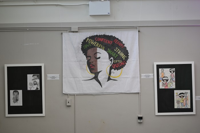 The art of confinement: Rikers Island detainees' work goes on display in Brooklyn 6 Some of the original artwork by Rikers Island detainees hanging in a Bed-Stuy, themed around the meaning of community.
