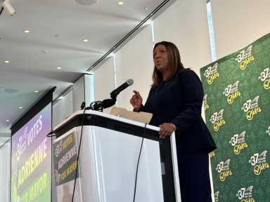 Attorney General Letitia James touts Speaker Adams for mayor