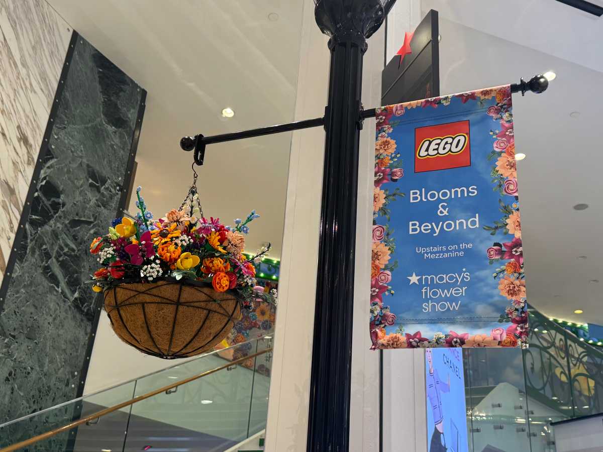 Take a sneak peek at upcoming Macy's Flower Show at Herald Square store 5 a lego flower display
