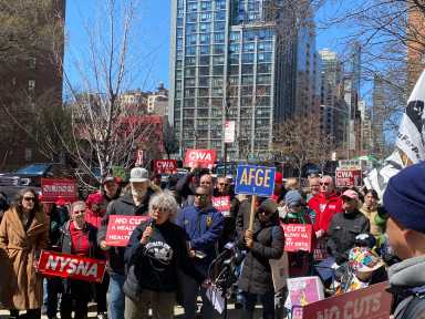 'Saving pennies will cost lives': Nurses and veterans rally against VA staffing cuts 9 Susan Schnall, Vietnam veteran and president of Veterans for Peace, speaks passionately at the rally, calling for the country to take care of those who have served.