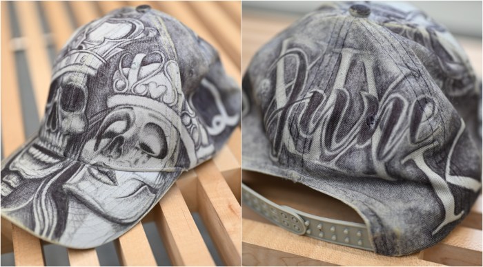 The art of confinement: Rikers Island detainees' work goes on display in Brooklyn 4 Flood's new husband, Chandler Palmer, purchased the gray cap from his commissary and spent three months designing the wedding gift with only a pen.