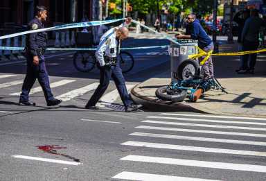 Bicyclist in Soho struck and killed by truck driver: cops 8 Police check scene where bicyclist was struck and killed by truck driver in Soho