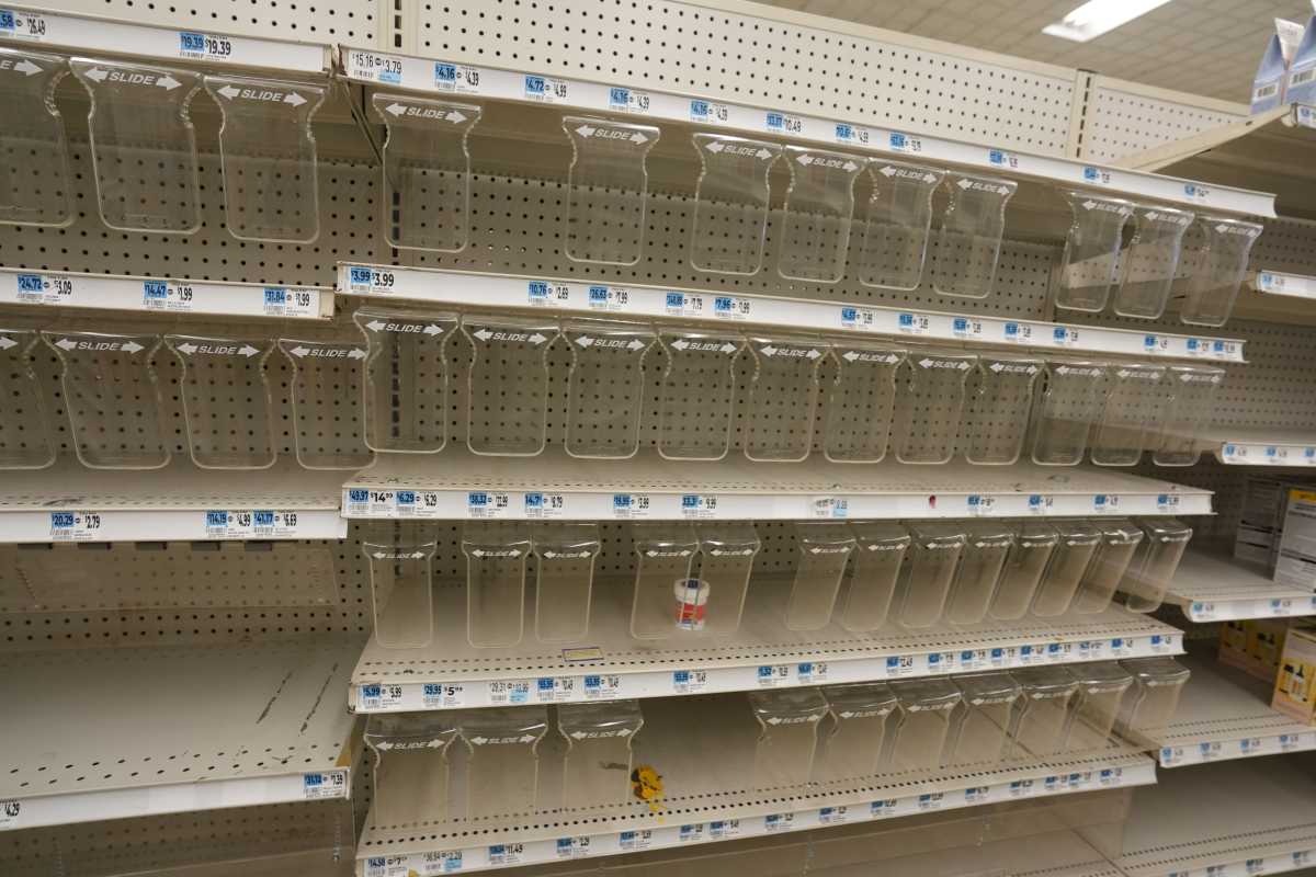 Rite Aid closing all remaining New York stores after second bankruptcy filing 3 an empty shelf at Rite Aid