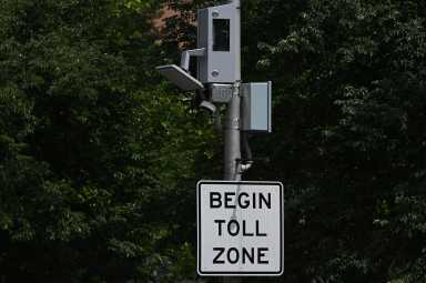 a congestion pricing toll camera in NYC