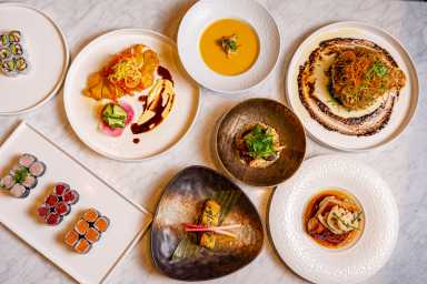 Fushimi effortlessly brings immersive elements to modern Japanese cuisine 48 Fushimi Spread of Dishes