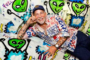 Art, drinks and ‘White Lotus’: Scooter LaForge’s upcycled tees wow at the W Hotel 9 scooterlaforgeshirts-bobkrasner-1