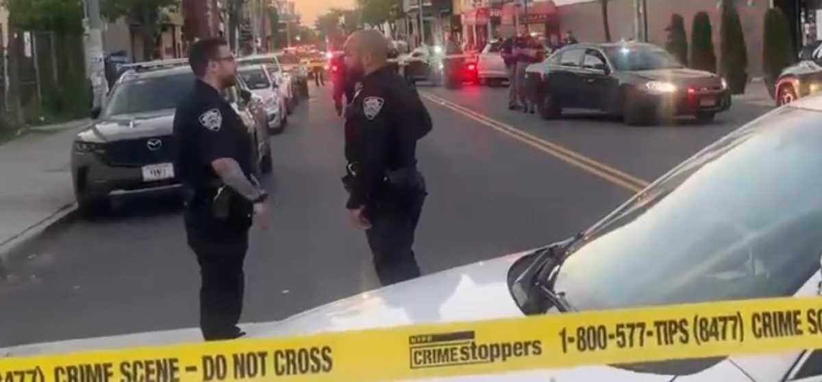 Scene where Staten Island cops were fired upon by gunman