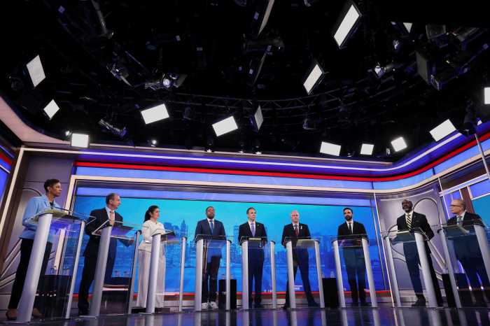 Democratic mayoral candidates on debate stage