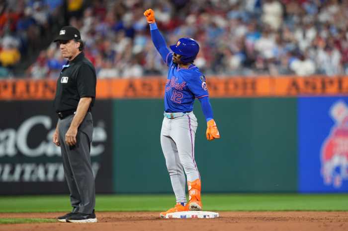 Francisco Lindor Mets double Phillies