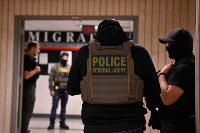 Legal Aid Society condemns ICE raids at NYC immigration courts 12 ICE agent at Manhattan immigration court