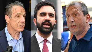 Democratic NYC Mayor candidates Andrew Cuomo, Zohran Mamdani and Brad Lander