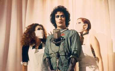 Patricia Quinn, Tim Curry and Nell Campbell as seen in The Rocky Horror Picture Show.