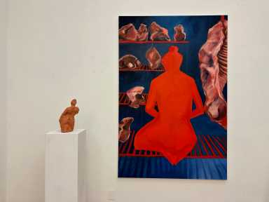 “Nine Muses”, by Suzanne Scott, as seen in the Brooklyn art exhibit UnBind: Figuring The Layers of Being.