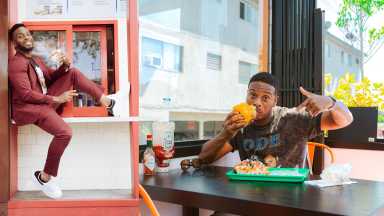 Kel Mitchell and Bucket Listers to bring 'Kel's Burger Fest' to Brooklyn this summer 40 Kel Mitchell in two side by side photos pictured holding burgers to promote Kel's Burger Fest