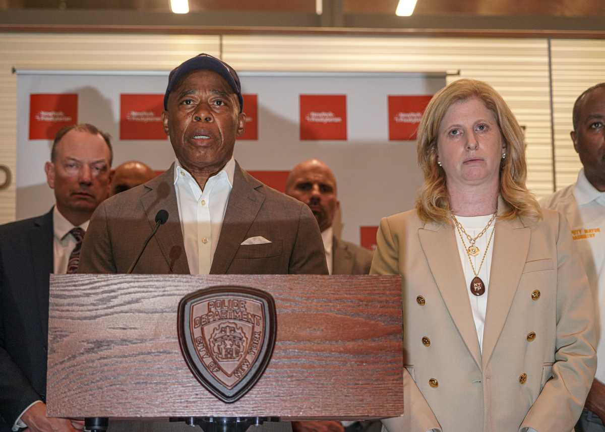 MIDTOWN MASS SHOOTING: Gunman 'blamed the NFL,' intended to target league headquarters, Mayor Adams says 1 Mayor Eric Adams and Police Commissioner Jessica Tisch address the press on July 28, 2025 about the Midtown mass shooting.