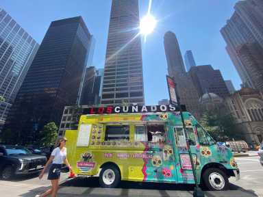 345 Park Ave overlooks the Los Cuñados taco truck where staff are mourning the victims of Monday's attack