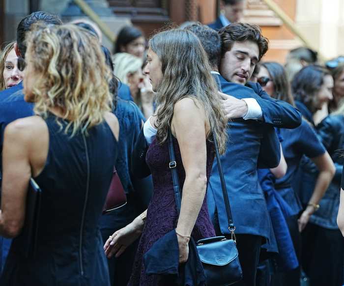 MIDTOWN MASS SHOOTING: Family and friends remember Julia Hyman as ‘bright light’ after tragic death 17 Mourners console one another outside Central Synagogue after the funeral for Julia Hyman on Wednesday, July 30. The 26-year-old real estate associate was remembered for her warmth, loyalty, and love of life.