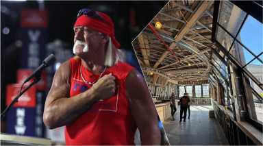 Midtown Hulk Hogan-themed bar will open as ‘living tribute’ after wrestling icon’s death 48 (L) Hulk Hogan at the Republican National Convention in MSG in 2024. (R) The interior of SLAM Sports Bar, which offers direct views of the Garden.