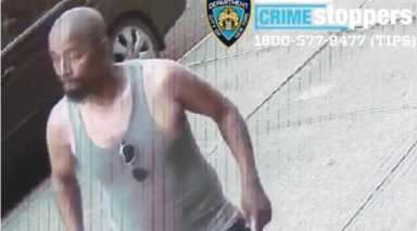 Second suspect sought in fatal stabbing of teen and injury of another in Bronx brawl: NYPD 26 Surveillance footage shows the second alleged suspect in the July 8 stabbings in the Bronx. Police describe him as bald with a medium complexion and large build, last seen wearing a gray tank top and blue shorts.