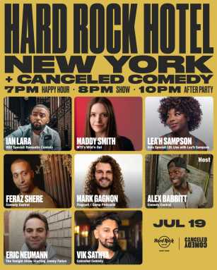 Canceled Comedy is coming the Times Square's Hard Rock Hotel.