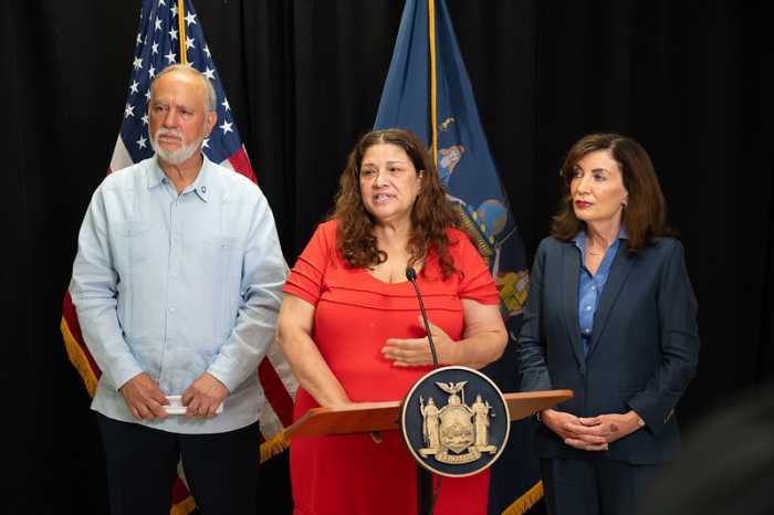 No cap on applicants: Free NYS community college program for adults attracts thousands 2 Gov. Kathy Hochul, CUNY Chancellor Félix V. Matos Rodríguez, and Deputy Secretary for Education Maria Fernandez speak at a press briefing at LaGuardia Community College Tuesday