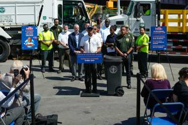 New York City Mayor Eric Adams New York City Mayor Eric Adams and New York City Department of Sanitation (DSNY) Acting Commissioner Javier Lojan today announced three major milestones in their efforts to fight rats and deliver a cleaner city to all New Yorkers.