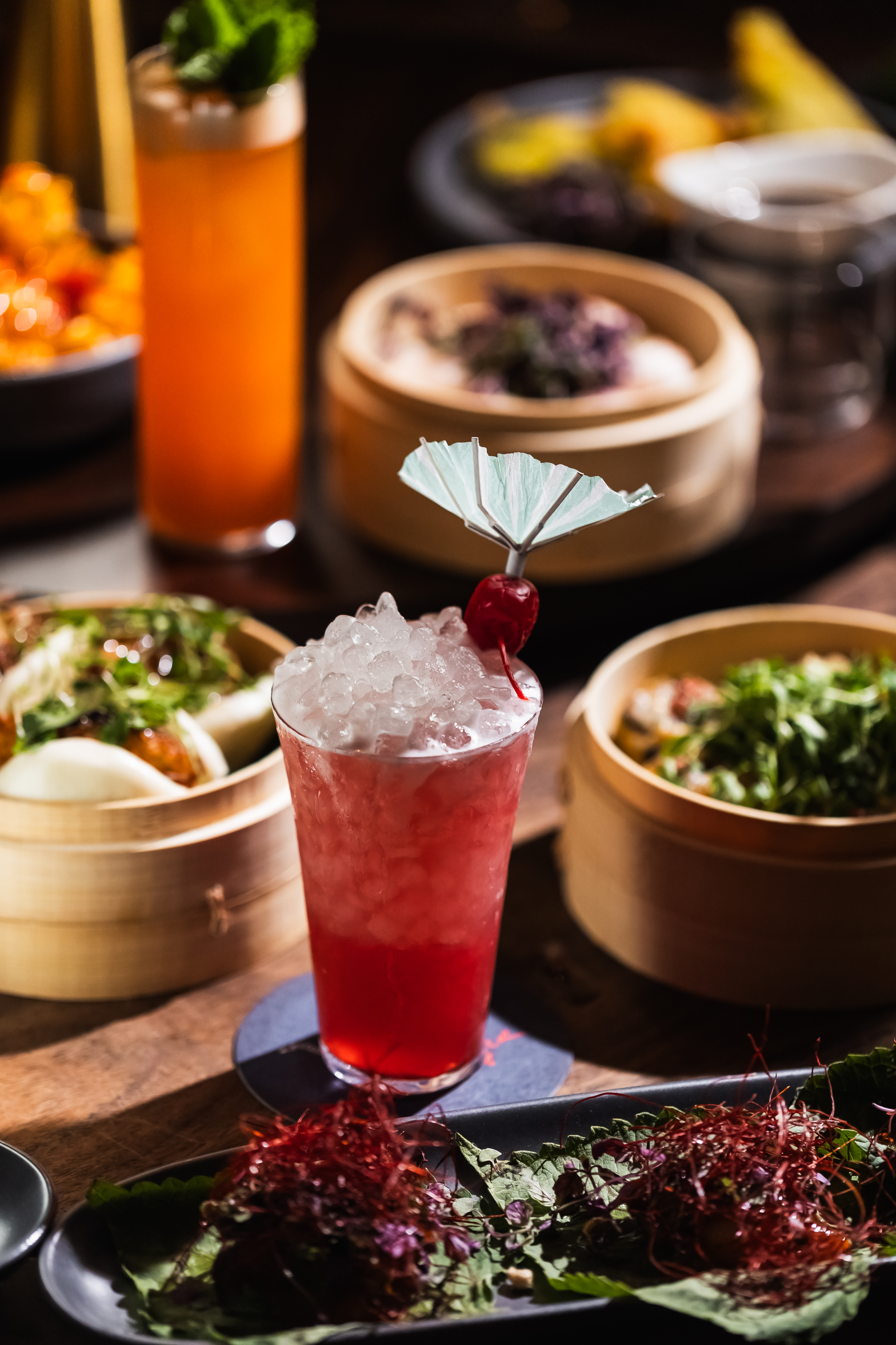 Lucky Tiger Brings multi-room dining and cocktails to the heart of FiDi 3 A cocktail pairs well with Lucky Tiger's menu.