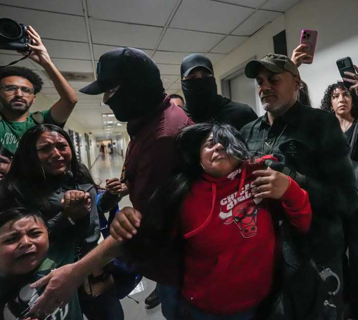 ICE in courts: Wife of Bronx man arrested at Federal Plaza in front of children says it left her family traumatized 7 ICE agents pull away man from his family