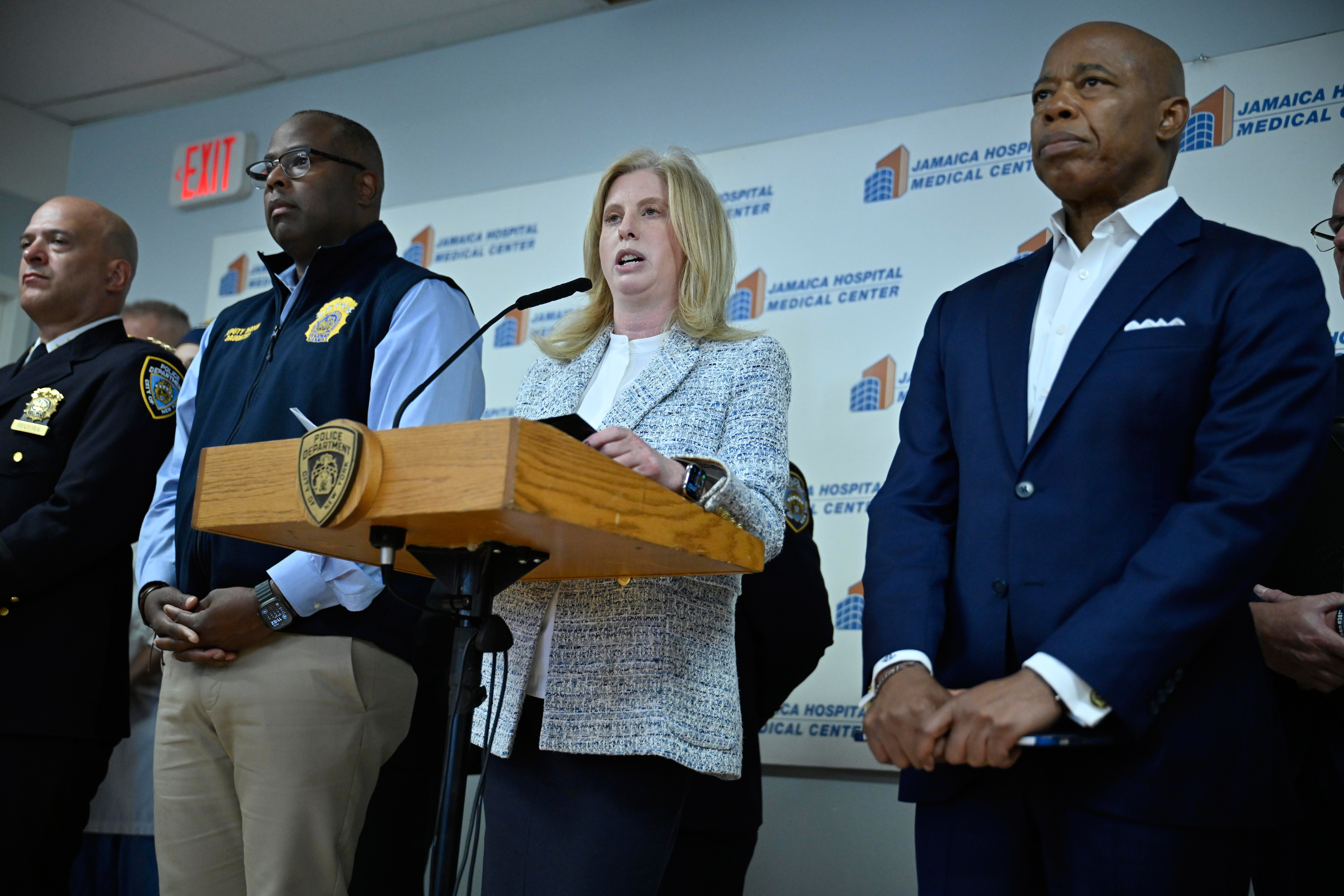 'Friendly fire' injures NYPD detective during Queens carjacking arrest 3 Police Commissioner Jessica Tisch.