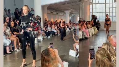 Lingerie as liberation: Curve New York 2025 redefines power, pleasure, and the female form 3 models walking the runway at Curve New York