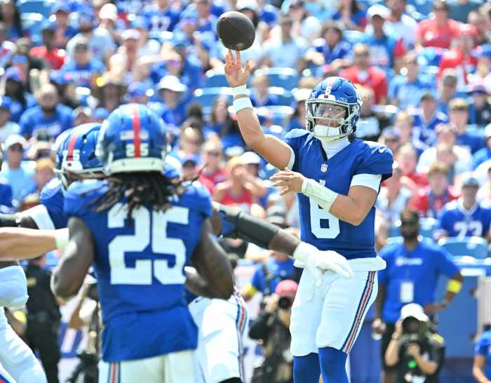 Jaxson Dart Giants Bills preseason Week 1