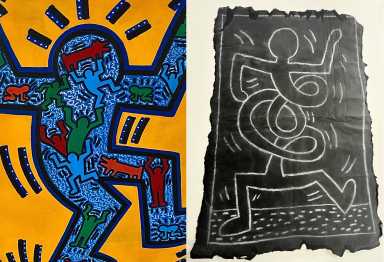 Chalk against the underground: The enduring legacy of Keith Haring's subway drawings 24 subway drawings, in color and black and white, by Keith Haring