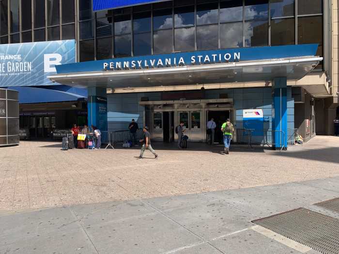 Feds vow to deliver a 'world-class' Penn Station as part of the Midtown hub’s makeover, to begin in 2027 2 outside of Penn Station on a sunny day