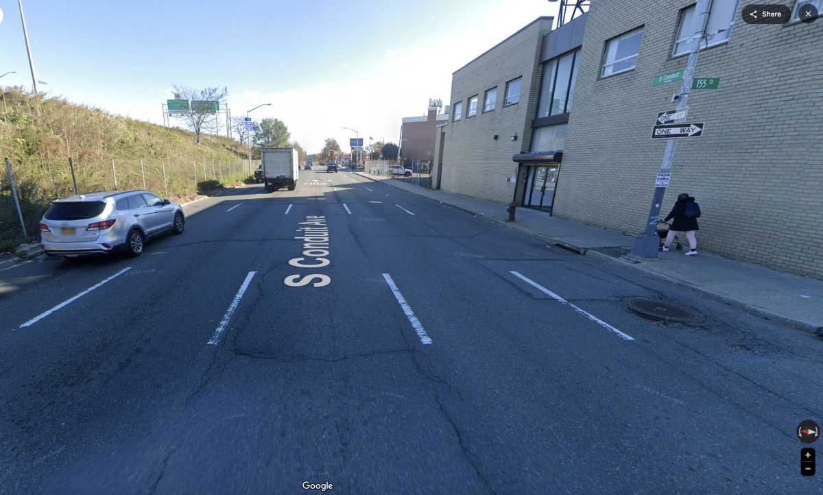 street with a truck on it, located near JFK Airport