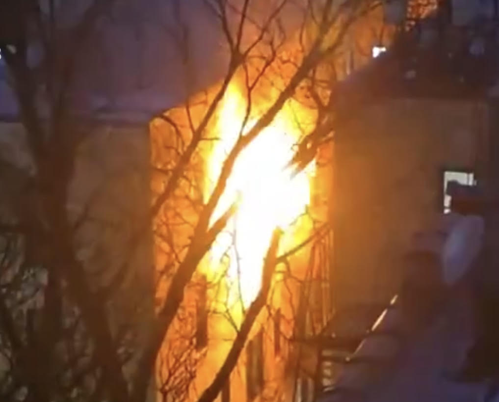 Charges pending against Bronx squatter accused of setting fire to home that killed dog 1 flames shoot out of Bronx building set on fire