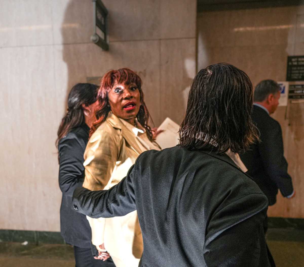 Former Adams aide Ingrid Lewis-Martin 'feeling good' despite latest corruption indictment 1 arrested Ingrid Lewis-Martin talks to reporter after her arrest